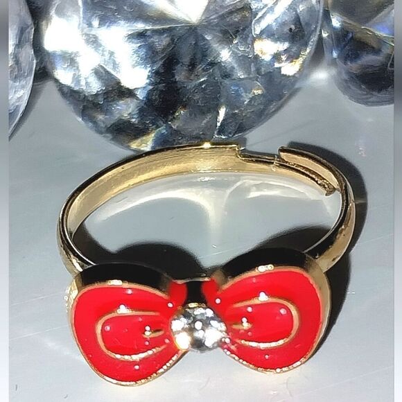 Super cute girls jeweled adjustable ring - Picture 1 of 7